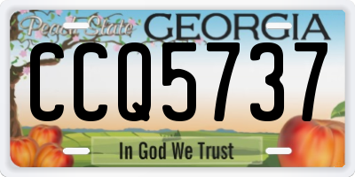 GA license plate CCQ5737