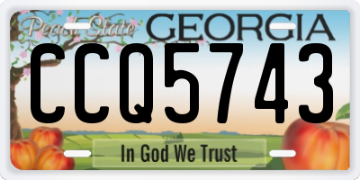GA license plate CCQ5743