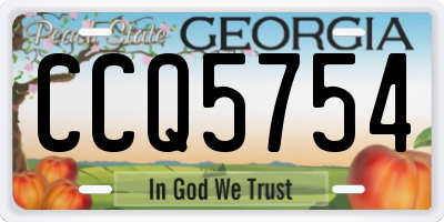 GA license plate CCQ5754