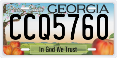 GA license plate CCQ5760