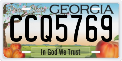 GA license plate CCQ5769