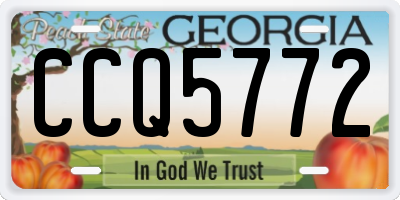 GA license plate CCQ5772