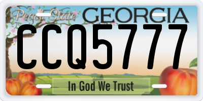 GA license plate CCQ5777