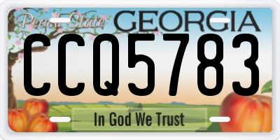 GA license plate CCQ5783