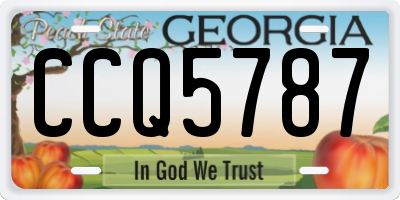 GA license plate CCQ5787