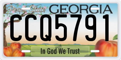 GA license plate CCQ5791
