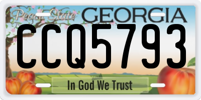 GA license plate CCQ5793