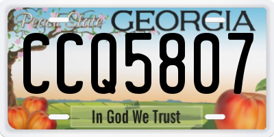 GA license plate CCQ5807
