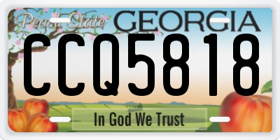 GA license plate CCQ5818
