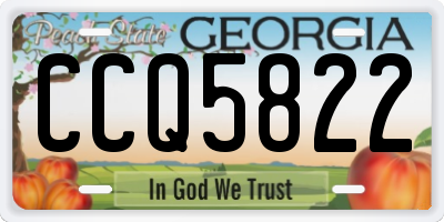 GA license plate CCQ5822