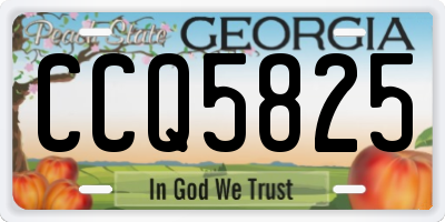 GA license plate CCQ5825