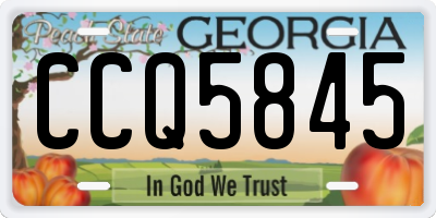 GA license plate CCQ5845