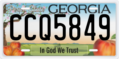 GA license plate CCQ5849