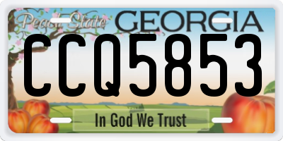 GA license plate CCQ5853