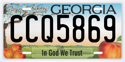 GA license plate CCQ5869