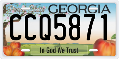 GA license plate CCQ5871