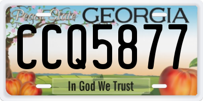 GA license plate CCQ5877
