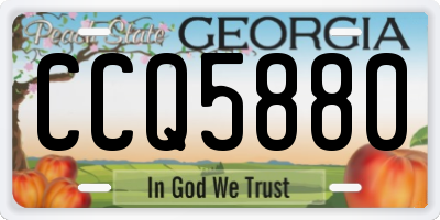 GA license plate CCQ5880
