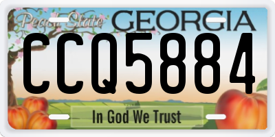 GA license plate CCQ5884