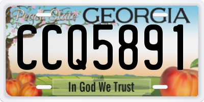 GA license plate CCQ5891