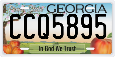 GA license plate CCQ5895
