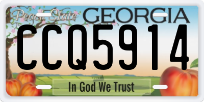 GA license plate CCQ5914