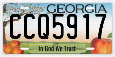 GA license plate CCQ5917