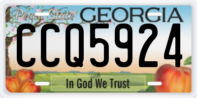 GA license plate CCQ5924