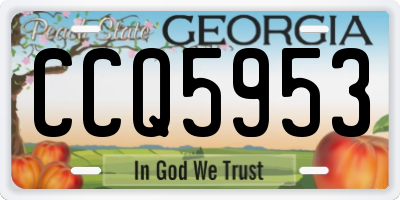 GA license plate CCQ5953