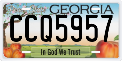 GA license plate CCQ5957