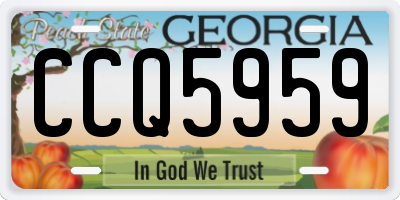 GA license plate CCQ5959