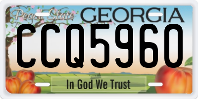 GA license plate CCQ5960