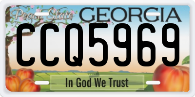 GA license plate CCQ5969