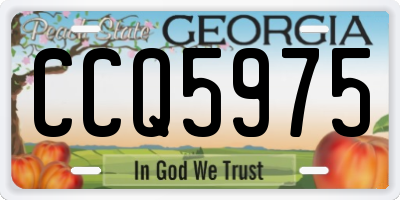 GA license plate CCQ5975