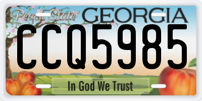 GA license plate CCQ5985