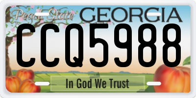 GA license plate CCQ5988