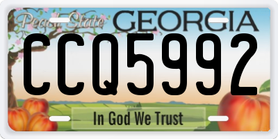 GA license plate CCQ5992
