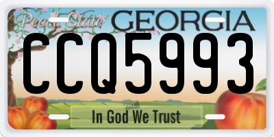 GA license plate CCQ5993