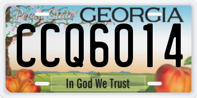 GA license plate CCQ6014