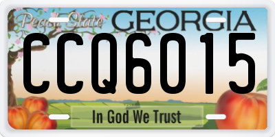 GA license plate CCQ6015