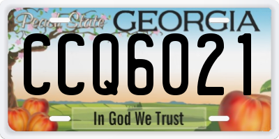GA license plate CCQ6021