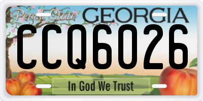 GA license plate CCQ6026
