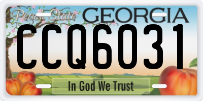 GA license plate CCQ6031