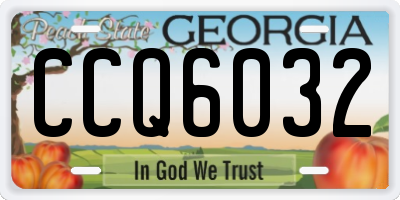 GA license plate CCQ6032