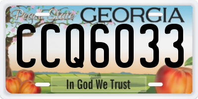GA license plate CCQ6033