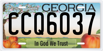GA license plate CCQ6037