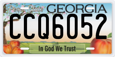 GA license plate CCQ6052