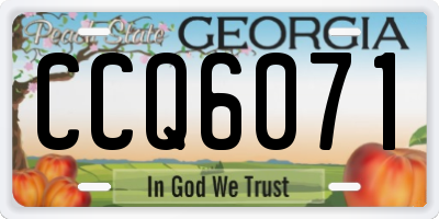 GA license plate CCQ6071