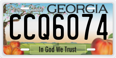 GA license plate CCQ6074