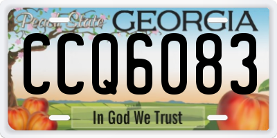 GA license plate CCQ6083